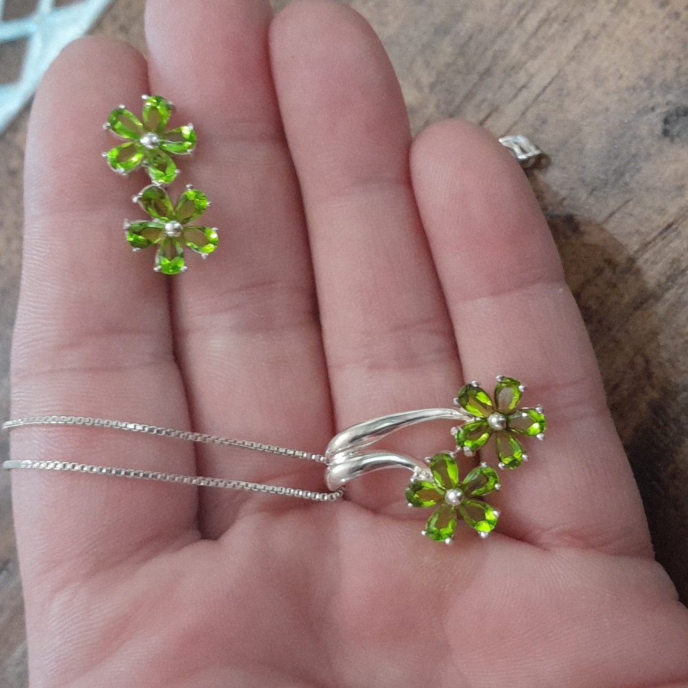 925 peridot set